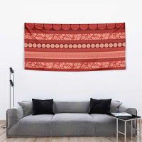Fiji Marau na Kerisimasi Tapestry Red Tapa Masi Inspired Christmas - Polynesian Pride