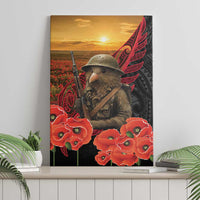 Maori Kiwi Soldier Fern Tattoo ANZAC Day Canvas Wall Art Lest We Forget