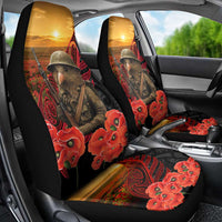Maori Kiwi Soldier Fern Tattoo ANZAC Day Car Seat Cover Lest We Forget