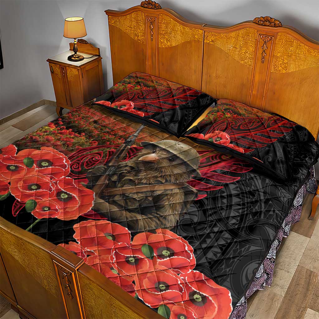 Maori Kiwi Soldier Fern Tattoo ANZAC Day Quilt Bed Set Lest We Forget