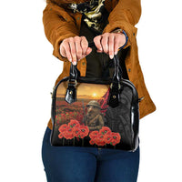 Maori Kiwi Soldier Fern Tattoo ANZAC Day Shoulder Handbag Lest We Forget