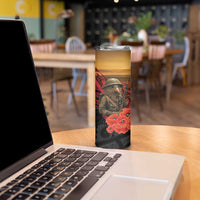 Maori Kiwi Soldier Fern Tattoo ANZAC Day Skinny Tumbler Lest We Forget