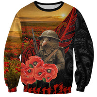 Maori Kiwi Soldier Fern Tattoo ANZAC Day Sweatshirt Lest We Forget