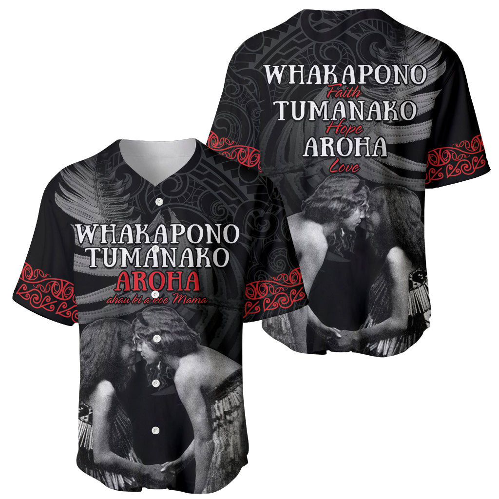 New Zealand Mother's Day Baseball Jersey Maori Hongi Aroha Ahau Ki A Koe Mama LT9 - Polynesian Pride