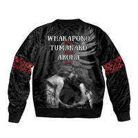 New Zealand Mother's Day Bomber Jacket Maori Hongi Aroha Ahau Ki A Koe Mama