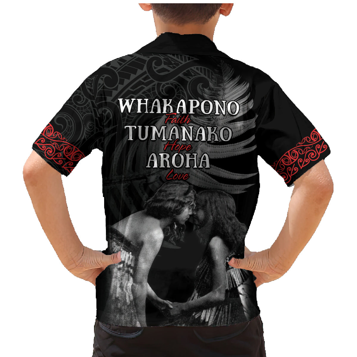 New Zealand Mother's Day Family Matching Mermaid Dress and Hawaiian Shirt Maori Hongi Aroha Ahau Ki A Koe Mama LT9 - Polynesian Pride