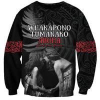 New Zealand Mother's Day Sweatshirt Maori Hongi Aroha Ahau Ki A Koe Mama LT9 Unisex Black - Polynesian Pride