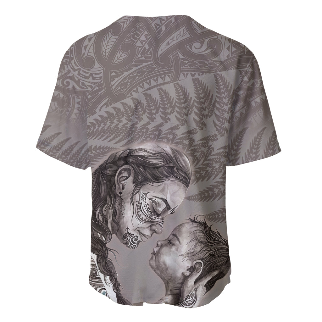 New Zealand Mother's Day Baseball Jersey Maori Mo Toku Mama Silver Fern LT9 - Polynesian Pride