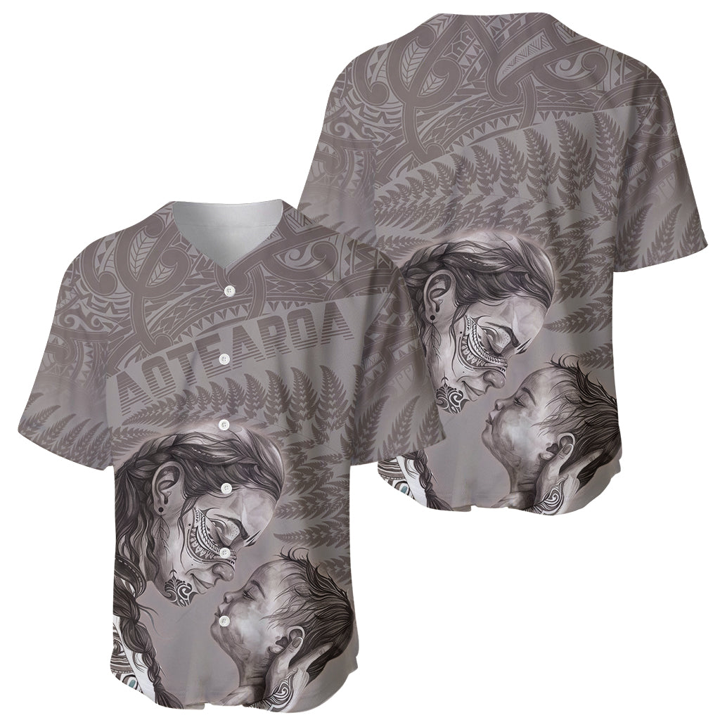New Zealand Mother's Day Baseball Jersey Maori Mo Toku Mama Silver Fern LT9 - Polynesian Pride