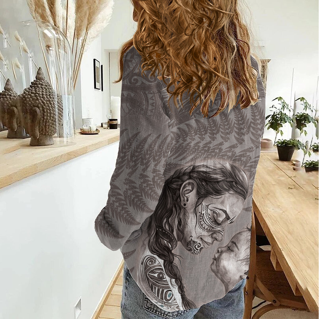 New Zealand Mother's Day Women Casual Shirt Maori Mo Toku Mama Silver Fern LT9 - Polynesian Pride