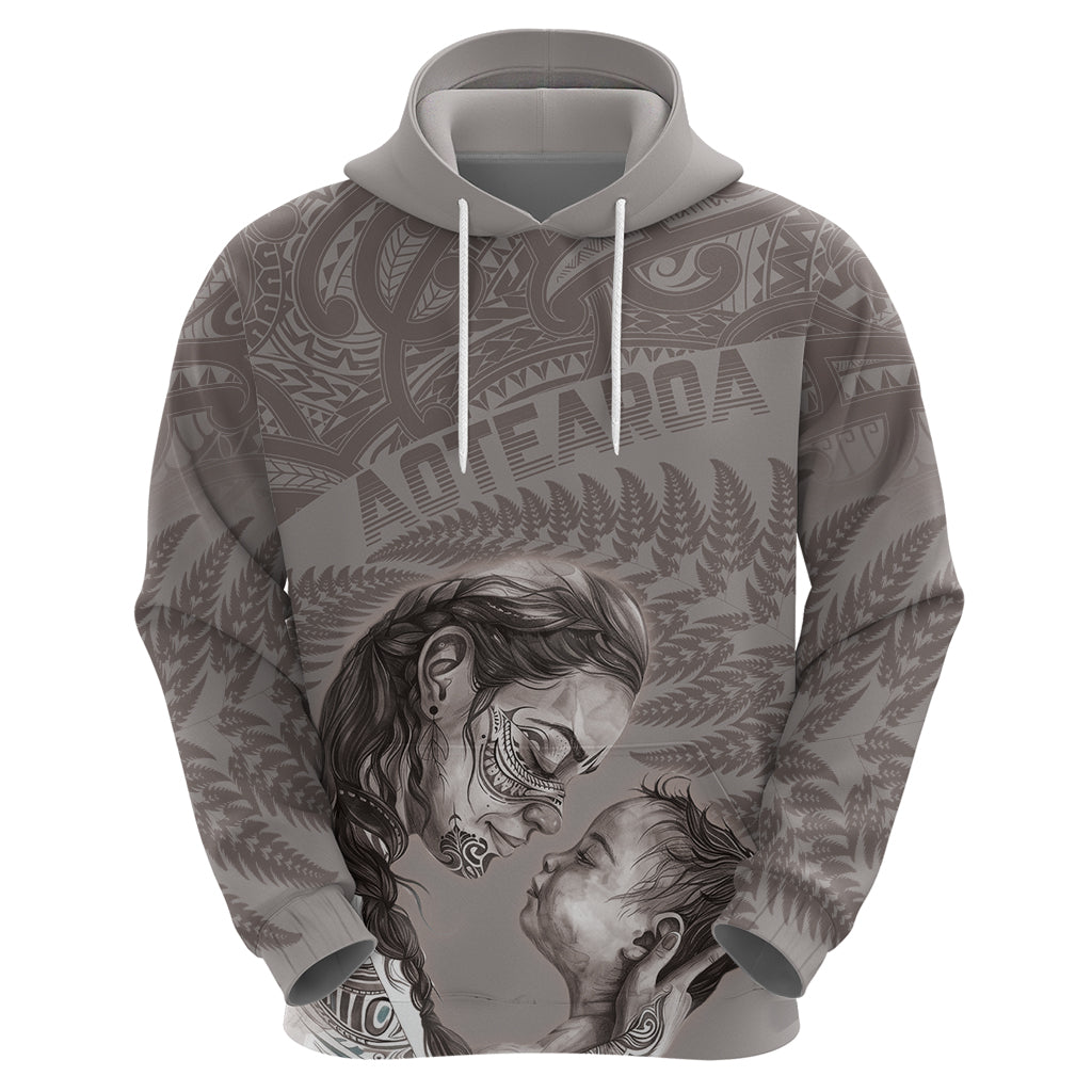 New Zealand Mother's Day Zip Hoodie Maori Mo Toku Mama Silver Fern