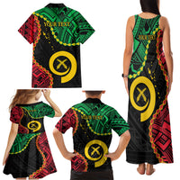 Personalised Vanuatu 44th Anniversary Family Matching Tank Maxi Dress and Hawaiian Shirt Tugeta Yumi Selebretem Indipendens Dei LT9 - Polynesian Pride