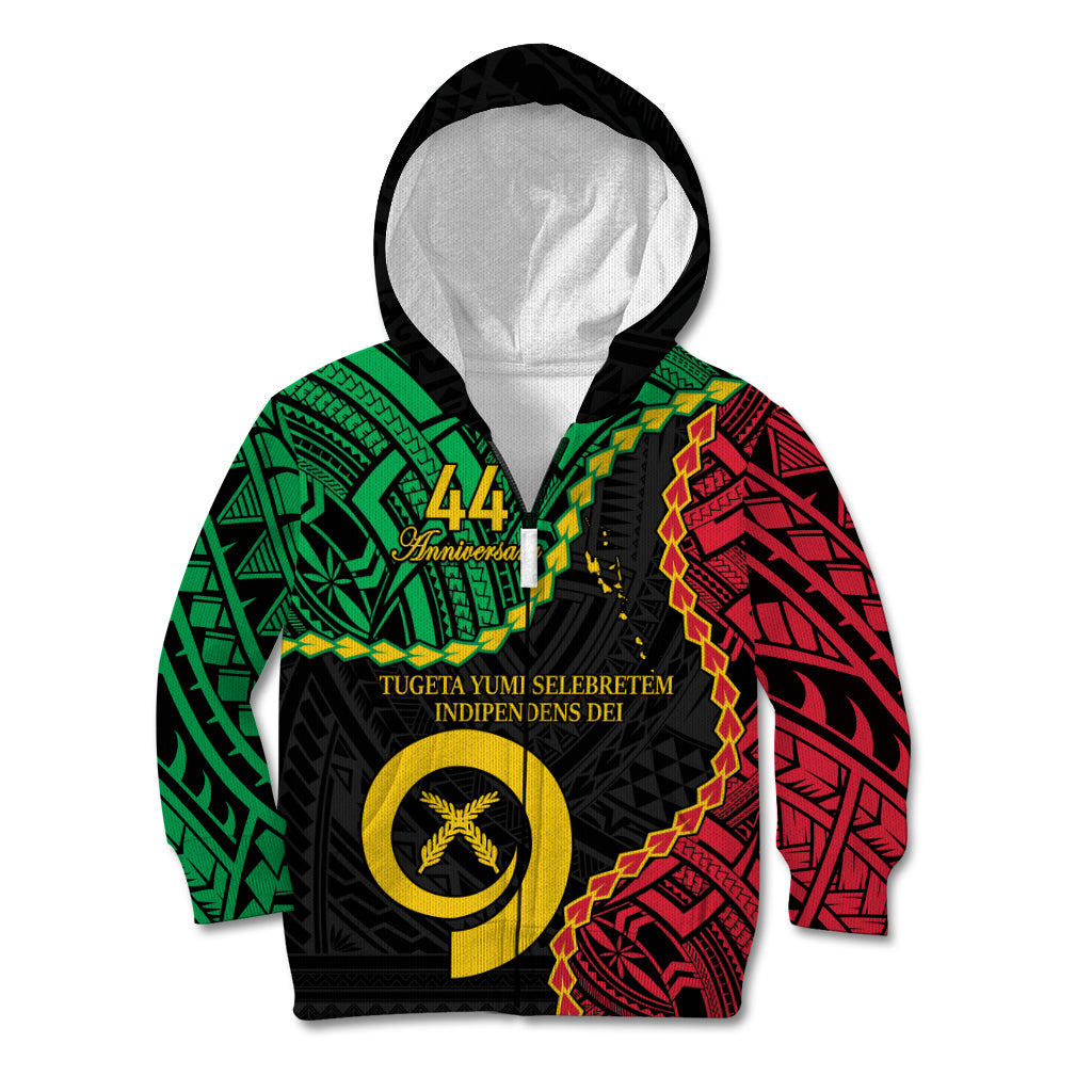 Personalised Vanuatu 44th Anniversary Kid Hoodie Tugeta Yumi Selebretem Indipendens Dei