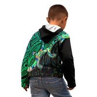Aotearoa Papua Shell Kid Hoodie Maori Tribal Pattern LT9 - Polynesian Pride