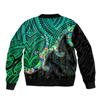 Custom Aotearoa Papua Shell Bomber Jacket Maori Tribal Pattern LT9 - Polynesian Pride