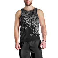 Aotearoa Maori Koru Men Tank Top Polynesian Pacific Tribal - Black LT9 - Polynesian Pride
