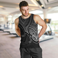 Aotearoa Maori Koru Men Tank Top Polynesian Pacific Tribal - Black LT9 - Polynesian Pride