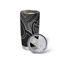 Aotearoa Maori Koru Tumbler Cup Black Polynesian Pacific Tribal