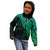 Aotearoa Maori Koru Kid Hoodie Polynesian Pacific Tribal - Green LT9 - Polynesian Pride