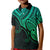 Aotearoa Maori Koru Kid Polo Shirt Polynesian Pacific Tribal - Green LT9 Kid Green - Polynesian Pride