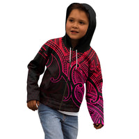 Aotearoa Maori Koru Kid Hoodie Polynesian Pacific Tribal - Pink LT9 - Polynesian Pride
