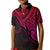 Aotearoa Maori Koru Kid Polo Shirt Polynesian Pacific Tribal - Pink LT9 Kid Pink - Polynesian Pride