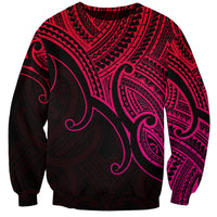 Aotearoa Maori Koru Sweatshirt Polynesian Pacific Tribal - Pink LT9 Unisex Pink - Polynesian Pride