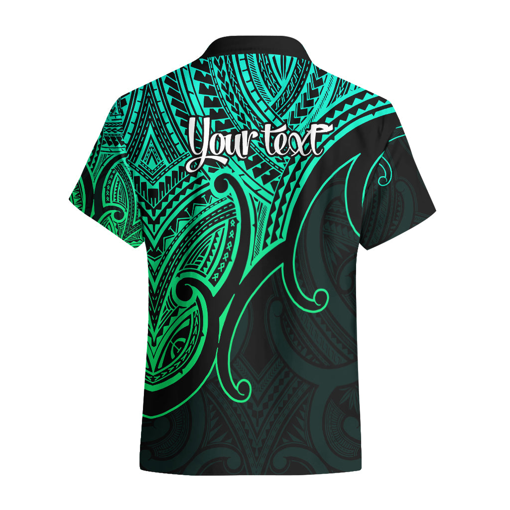 Custom Aotearoa Maori Koru Hawaiian Shirt Polynesian Pacific Tribal - Green LT9 - Polynesian Pride