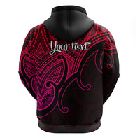 Custom Aotearoa Maori Koru Hoodie Polynesian Pacific Tribal Pink LT9 - Polynesian Pride