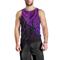 Custom Aotearoa Maori Koru Men Tank Top Polynesian Pacific Tribal - Purple LT9 - Polynesian Pride