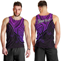 Custom Aotearoa Maori Koru Men Tank Top Polynesian Pacific Tribal - Purple LT9 - Polynesian Pride