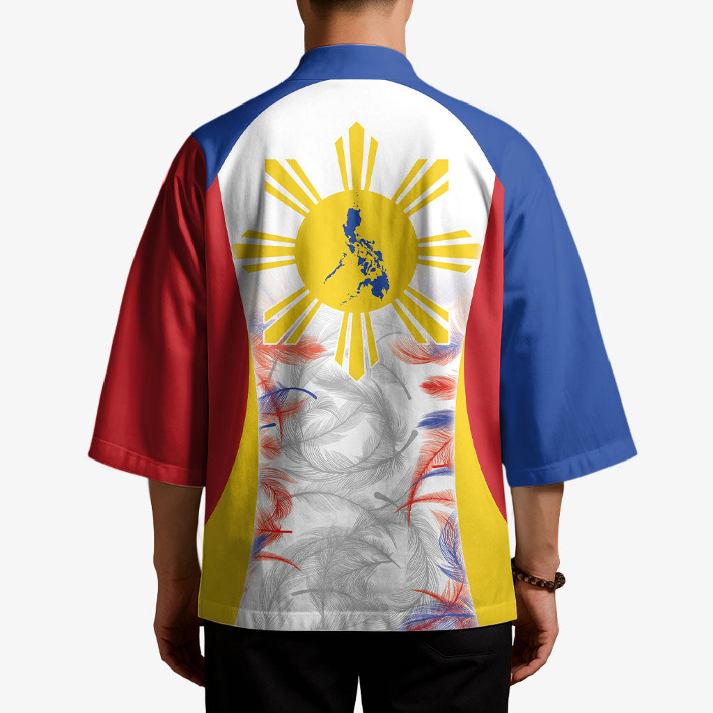 Philippines Flag Day Kimono Filipino Feather Pattern