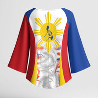 Philippines Flag Day Kimono Sleeve Blouse Filipino Feather Pattern