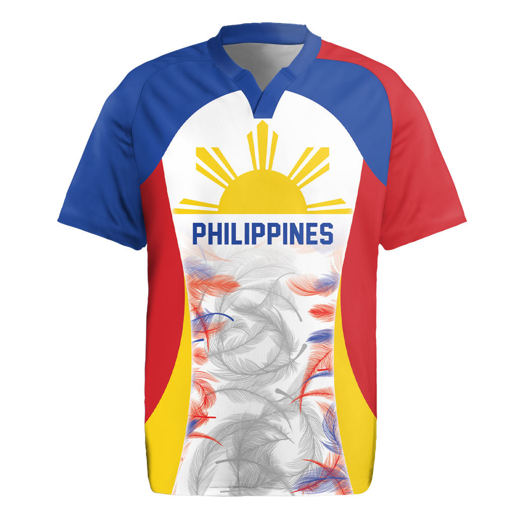 Philippines Flag Day Rugby Jersey Filipino Feather Pattern