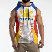 Philippines Flag Day Sleeveless Hoodie Filipino Feather Pattern LT9 - Polynesian Pride