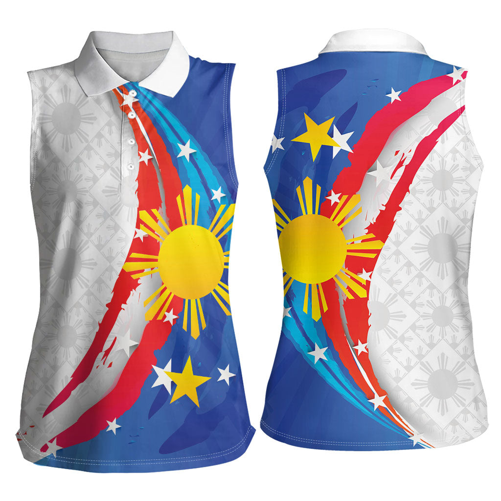 Philippines Flag Day Women Sleeveless Polo Shirt Filipino Pride Shines Bright On Flag Day
