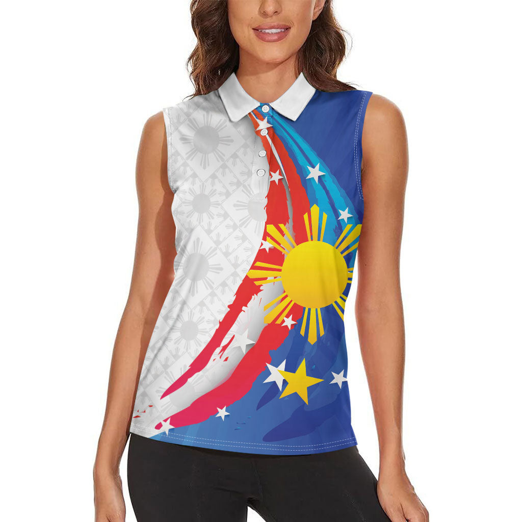 Philippines Flag Day Women Sleeveless Polo Shirt Filipino Pride Shines Bright On Flag Day