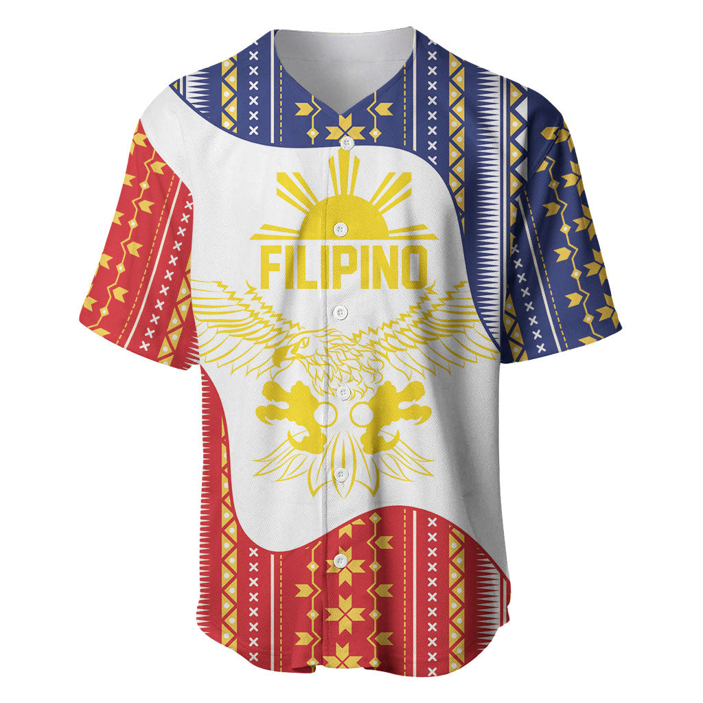 Philippines Flag Day Baseball Jersey Filipino Traditional Igorot Tribal Pattern