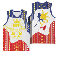 Philippines Flag Day Basketball Jersey Filipino Traditional Igorot Tribal Pattern
