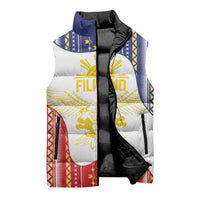 Philippines Flag Day Sleeveless Puffer Jacket Filipino Traditional Igorot Tribal Pattern