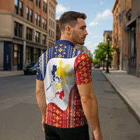 Philippines Flag Day Zipper Polo Shirt Filipino Traditional Igorot Tribal Pattern