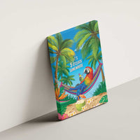 5 Oclock Somewhere Canvas Wall Art Hawaii Parrots Cocktail Summer Beach Vibe LT9 - Polynesian Pride