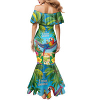 5 Oclock Somewhere Mermaid Dress Hawaii Parrots Cocktail Summer Beach Vibe - Polynesian Pride