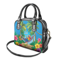 5 Oclock Somewhere Shoulder Handbag Hawaii Parrots Cocktail Summer Beach Vibe - Polynesian Pride