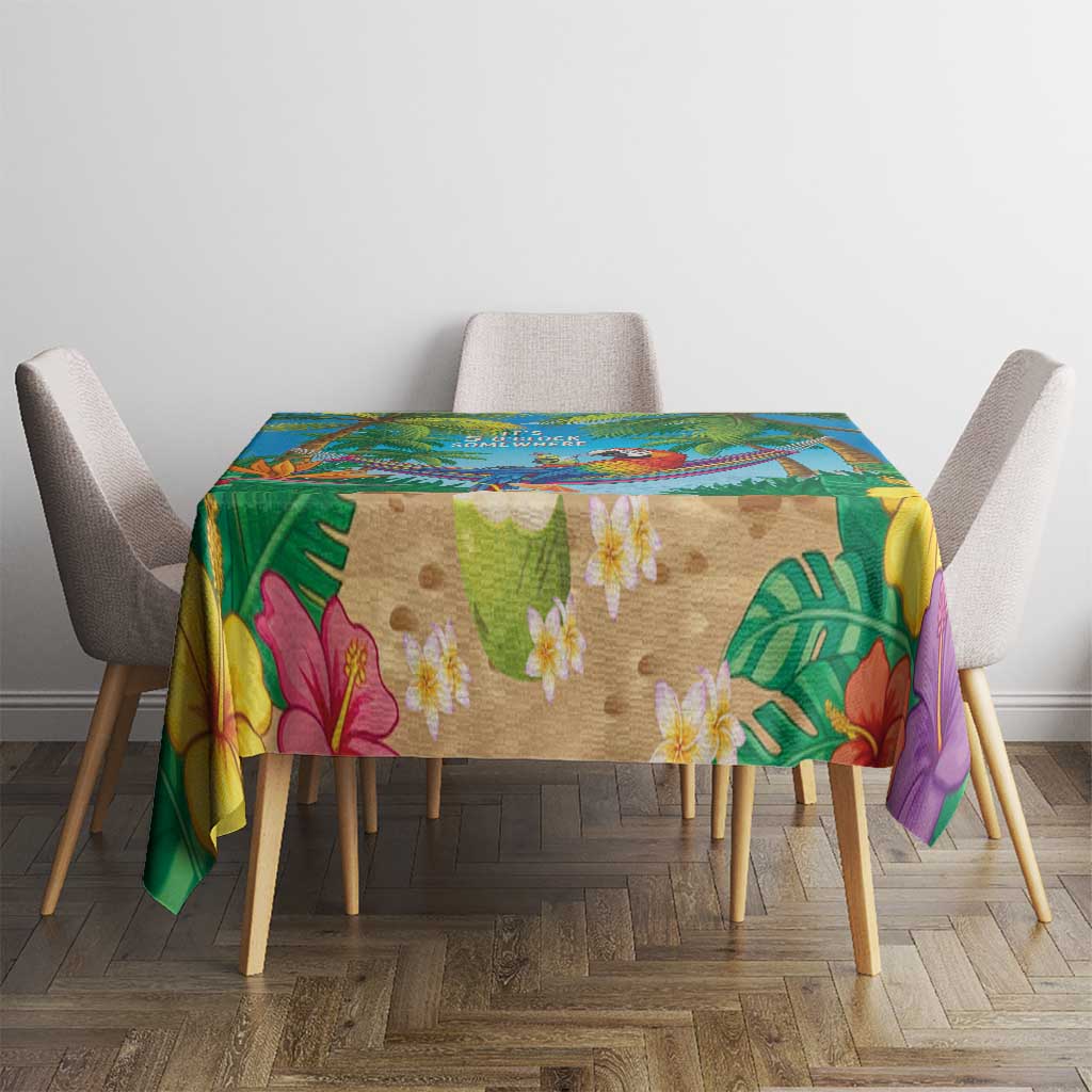 5 Oclock Somewhere Tablecloth Hawaii Parrots Cocktail Summer Beach Vibe LT9 - Polynesian Pride