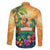 5 Oclock Somewhere Personalized Family Matching Off The Shoulder Long Sleeve Dress and Hawaiian Shirt Hawaii Parrots Plumeria Summer Vibe - Polynesian Pride