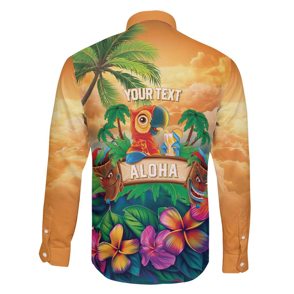 5 Oclock Somewhere Personalized Family Matching Short Sleeve Bodycon Dress and Hawaiian Shirt Hawaii Parrots Plumeria Summer Vibe - Polynesian Pride