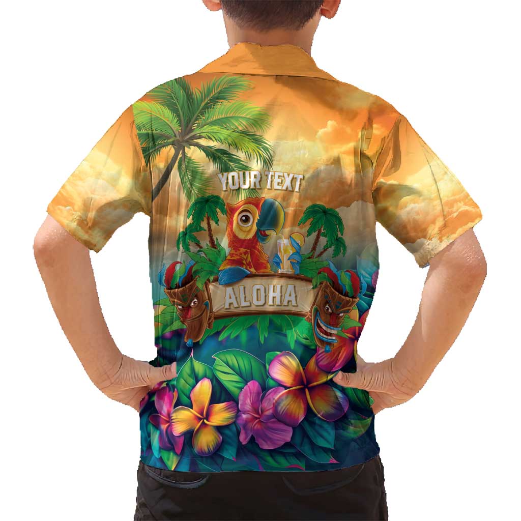 5 Oclock Somewhere Personalized Family Matching Tank Maxi Dress and Hawaiian Shirt Hawaii Parrots Plumeria Summer Vibe LT9 - Polynesian Pride