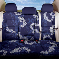 Mokihana Maile and Ilima Leis Back Car Seat Cover Uliuli Hawaiian Tapa Quilt Pattern - Polynesian Pride