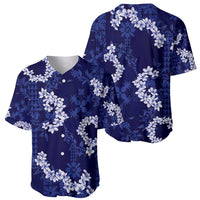 Mokihana Maile and Ilima Leis Baseball Jersey Uliuli Hawaiian Tapa Quilt Pattern - Polynesian Pride